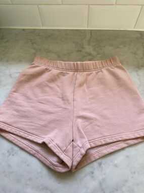 Aritzia TNA Cozy Pink Sweat Shorts Size XS